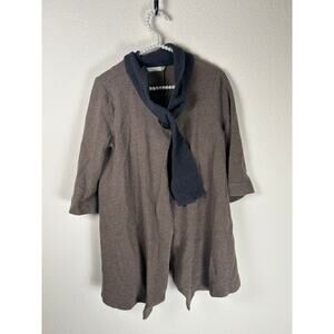 Chalet et Ceci Cardigan Women's Size Small Brown Duster Sweater Made in USA